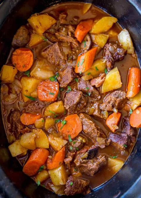 Slow Cooker Guinness Beef Stew Dinner Then Dessert