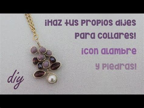 DIY Como hacer dijes para collares con piedras y alambre BISUTERÍA