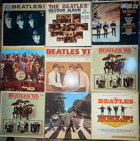 Lot Of 9 First Beatles Records 1960s Meet The Beatles Second Album Auction