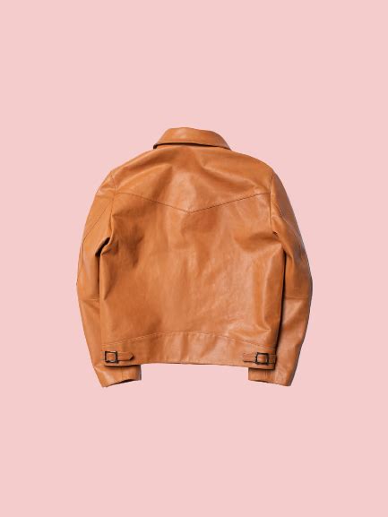 Cognac Faux Leather Jacket AirBorne Jacket