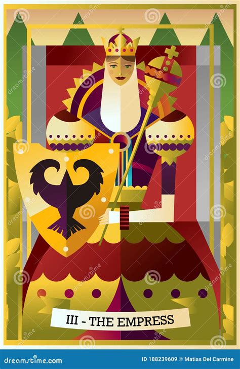 The Empress The Tarot Card Vector Illustration Cartoondealer