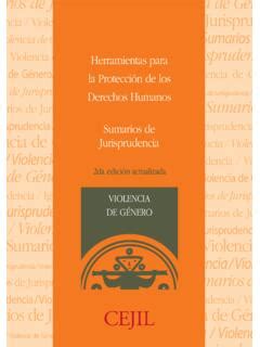 Sumarios de Jurisprudencia Violencia de Género sumarios de