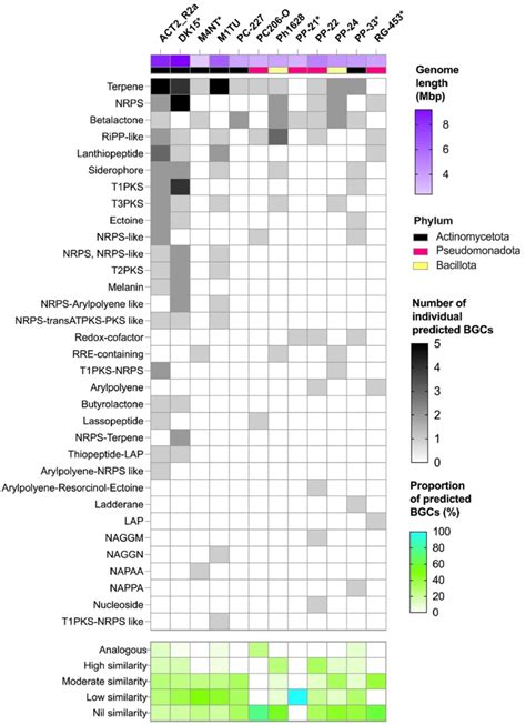 Predicted Biosynthetic Gene Clusters Bgcs From Sponge Associated