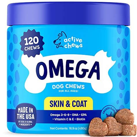 Huile de poisson oméga 3 pour chiens 120 ct Oméga 3 pour chiens avec