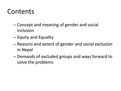 Ppt Gender Equality And Social Inclusion Gesi Powerpoint