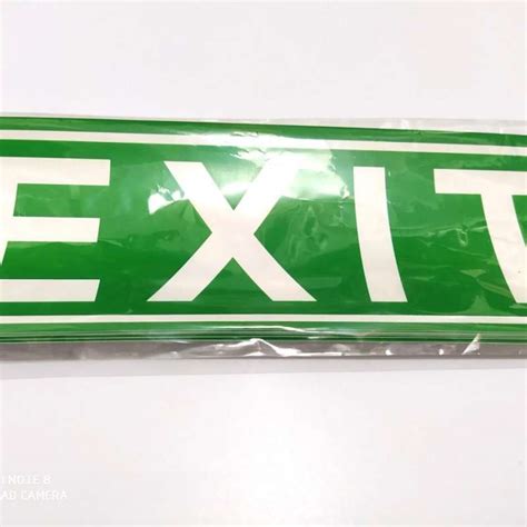 Jual Sign Label Sticker Jalur Evakuasi Kiri Kanan Exit Sticker Di