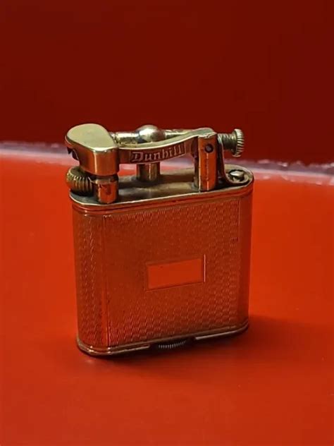 ANCIEN BRIQUET ESSENCE DUNHILL doré Old petrol lighter Fab Suisse EUR