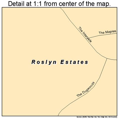 Roslyn Estates New York Street Map 3663792