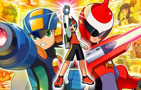 Megaman Exe Lan Hikari Protoman Exe Meddy Exe Searchman Exe And