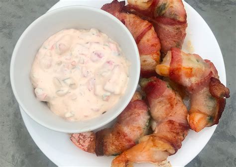 Bacon Wrapped Stuffed Shrimp With Sauce Recipe Berita Hangat