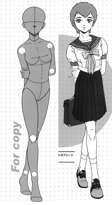 Anatoref — Standing Manga Female Pose Reference Pose Femminili