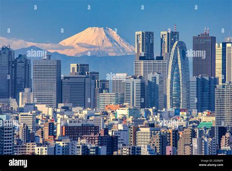 Tokyo Shinjuku Skyline And Mount Fuji Stock Photo Alamy