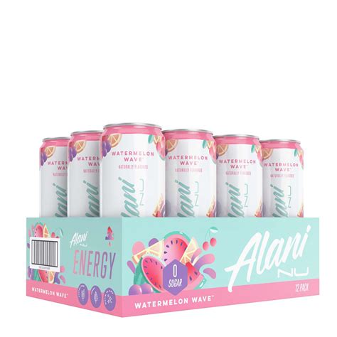 Alani Nu Energy Drink Watermelon Wave 12 Pack Gnc