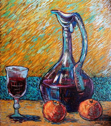 Tributo A Van Gogh Natureza Morta Vinho