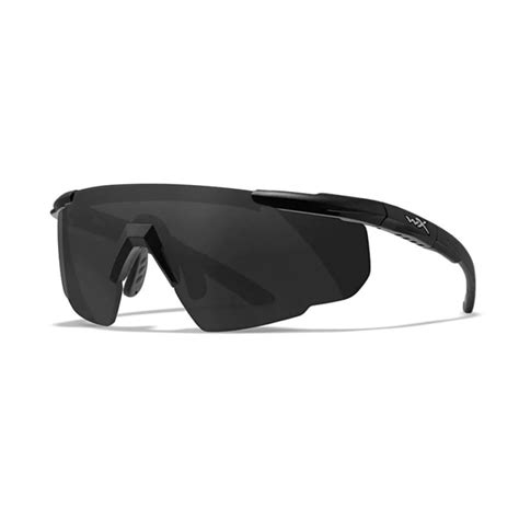 Wiley X Saber Advanced Smoke Matte Black Frame W Bag Protective Eyewear