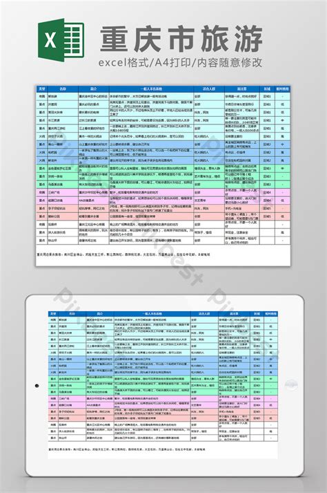 Travel Planning Collection Excel Sheet Template Excel | XLS Template ...