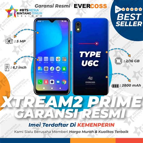 Jual Evercoss Xtream Prime U C Gb Garansi Resmi Tahun Shopee