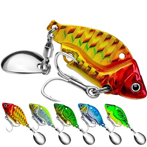 Pc G G Rotating Metal Vib Sequin Spinner Spinning Fishing Bait