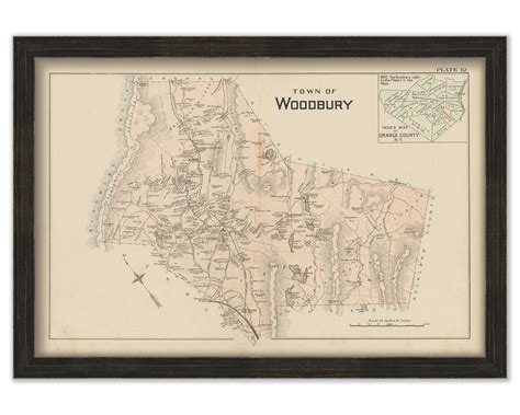 WOODBURY, New York 1903 Map - Replica or Genuine Original