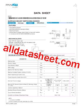 Bas W Datasheet Pdf Pan Jit International Inc