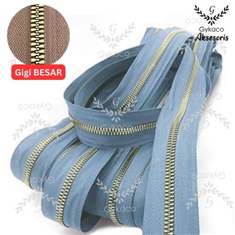 Jual Daun Resleting Besi Arah Gigi Besar No B Sky Blue