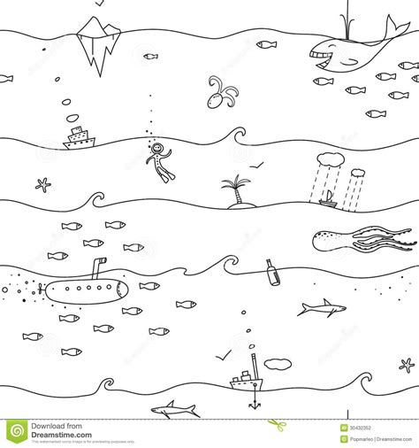 Ocean Clipart Black And White & Ocean Black And White Clip Art Images - HDClipartAll