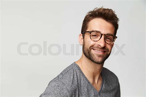 Happy Glasses Guy Stock Image Colourbox