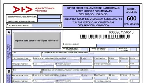 Cómo Rellenar el Modelo 600 Comunidad Valenciana