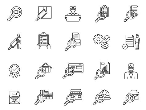 20 Inspection Icons