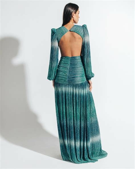 Patbo Ombre Lurex Cut Out Maxi Dress Dresses 4 Hire