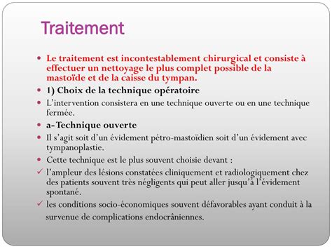 Ppt Lotite Moyenne Chronique Cholestéatomateuse Powerpoint