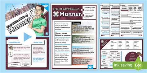 Ks Fronted Adverbials Of Manner Activity Pack Twinkl