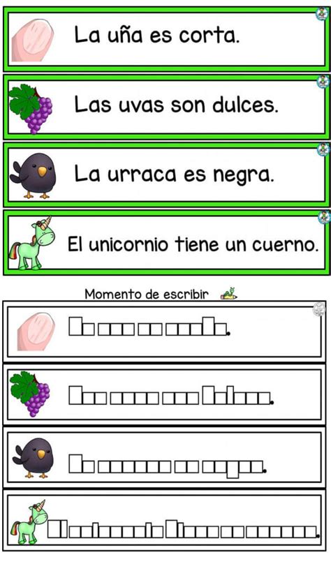 Ejercicios Para Formar Y Escribir Oraciones Materiales Educativos