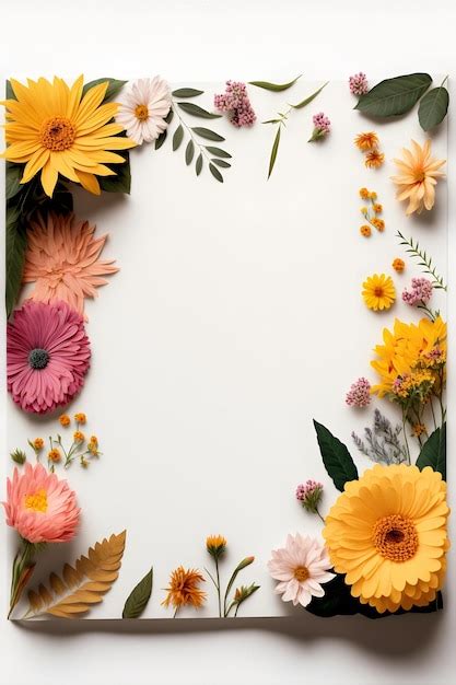 Premium Photo | Top-view floral background photo with plenty of copy ...