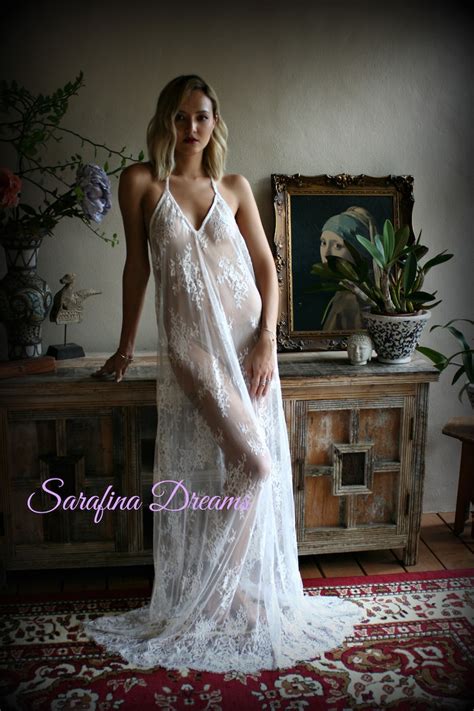 Bridal Lace Backless Nightgown Wedding Lingerie Bridal Etsy UK
