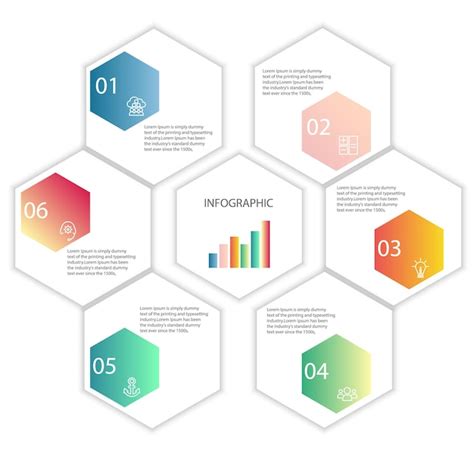 Éléments Abstraits Infographie Vecteur De Données De Forme Hexagonale