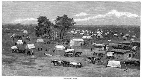 Oklahoma City 1889 Noklahoma City On The First Day Of The Oklahoma Land Rush 22 April 1889 ...