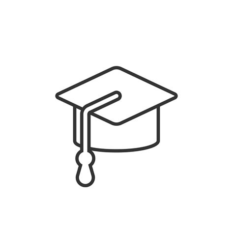 Graduation Hat Icon In Flat Style Student Cap Vector Illustration On