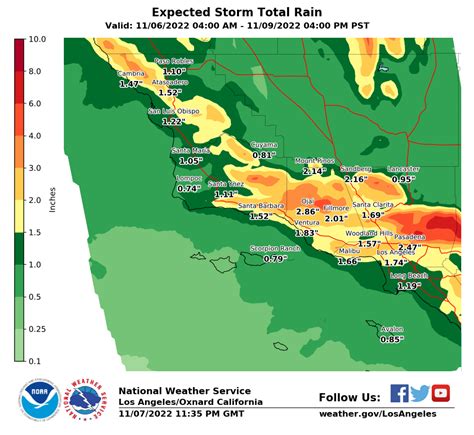 NWS Los Angeles on Twitter: "Strong early season storm expected to ...