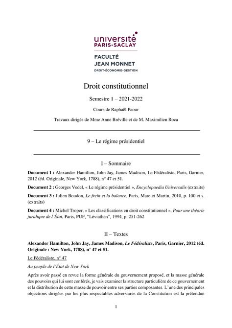 Fiche de TD 9 droit constitutionnel Droit civil Responsabilité