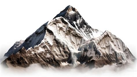 Premium Photo Mount Everest Isolated On White Background Generative Ai