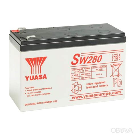 ᐈ Аккумулятор Yuasa SW280 12V 9 Ah High Rate 9 years AGM VRLA Battery