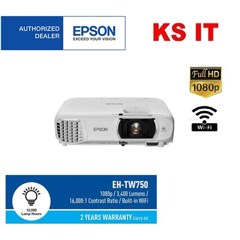 Epson Home Theatre EH TW750 Full HD 1080P 3LCD Projector