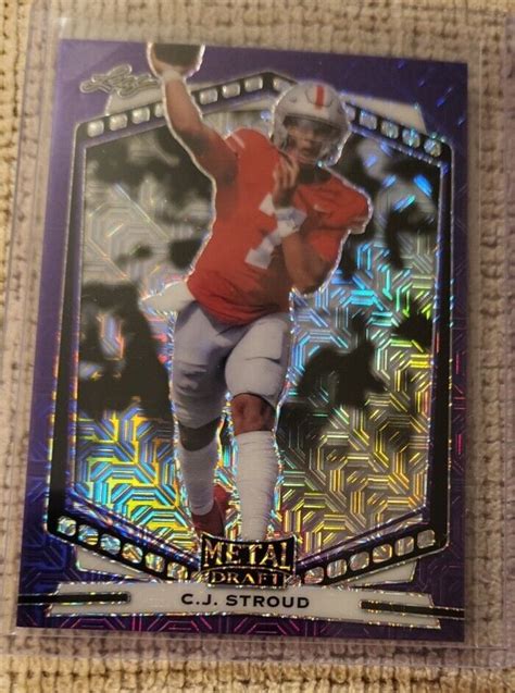 2022 Leaf Draft Metal Purple Mojo B CJS C J Stroud RC For Sale