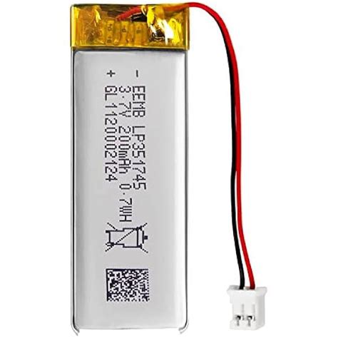 EEMB Lithium Polymer Battery 3 7V 200mAh 351745 Lipo Rechargeable