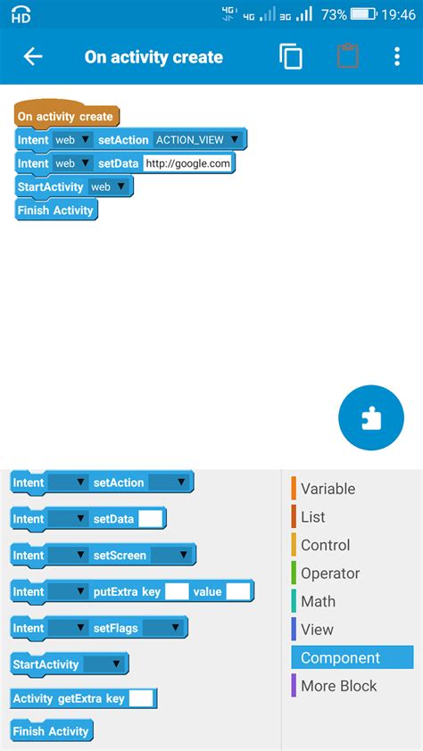 Create A Sketchware App Which Links To A Website And Exits On Its Own