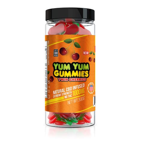 Yum Yum Gummies 1000mg Cbd Infused Twin Cherries