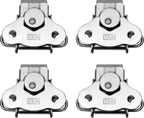 TCH Hardware 4 Pack Steel Small Butterfly Twist Latch Keeper Zinc