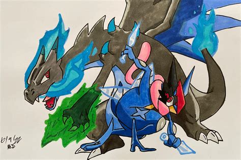 Mega Charizard X Vs Ashs Greninja By Gipsydanger9463 On Deviantart