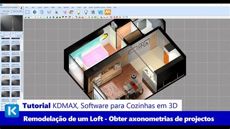 Remodela O De Um Loft No Kdmax Obter Axonometrias De Projectos